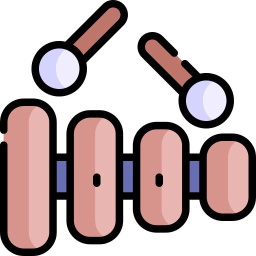 Xylophone music and multimedia xylophone percussion instrument icon