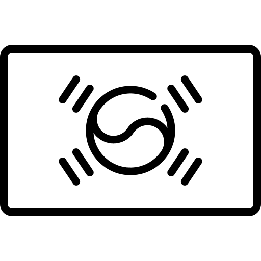 South korea south korea world flags icon