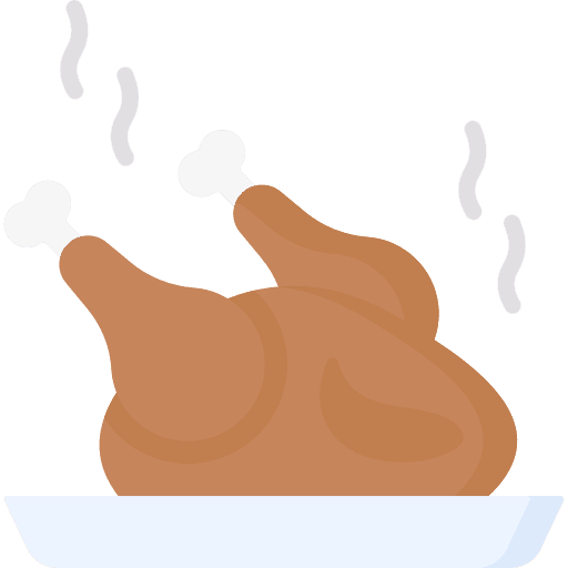 Boiled roast chicken boiled turkey icon
