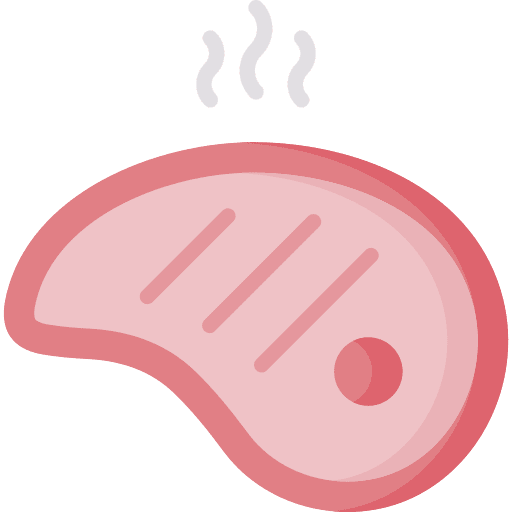 Steak barbecue proteins grilled icon