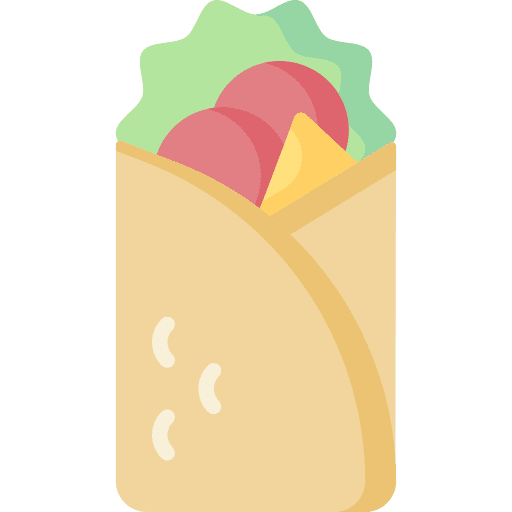 Burrito tortilla gastronomy food and restaurant icon