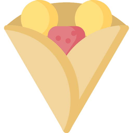 Crepe dessert crepe bakery icon