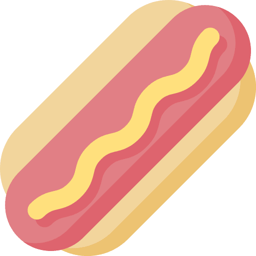 Hot dog sausage fast food food and restaurant icon