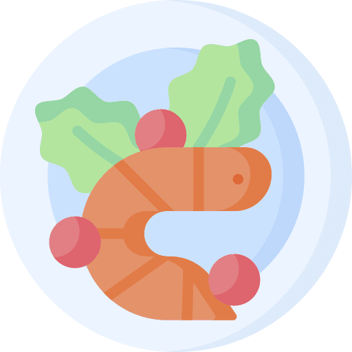 Prawn shrimp food and restaurant prawn icon