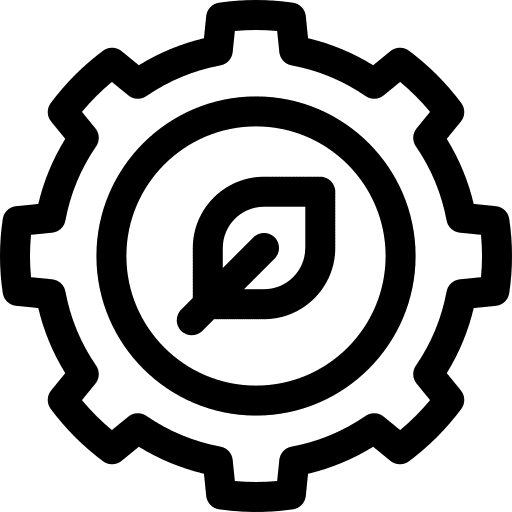 Gear environment eco leaves icon