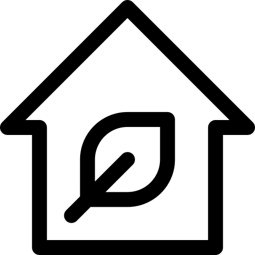 House eco home green leaf icon