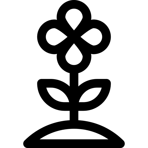 Flower farming and gardening floral bloom icon