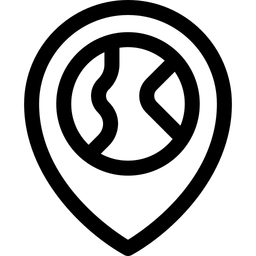 Placeholder world maps and location placeholder icon