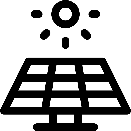 Solar panel industry solar panel ecology and environment icon