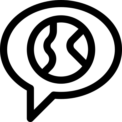 Speech bubble speech bubble earth bubble speech icon