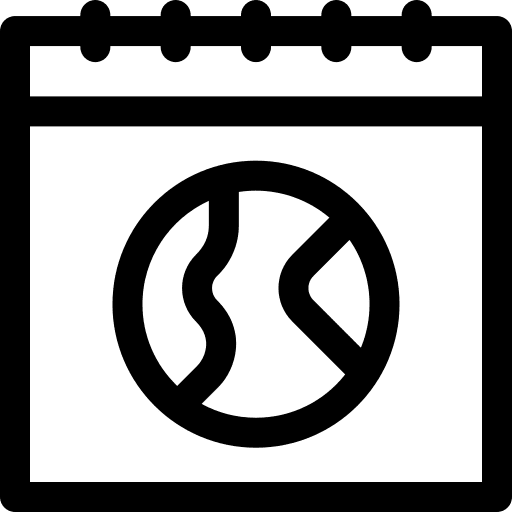 Calendar schedule world environment day nature icon