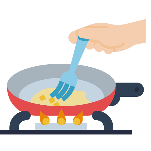 Grease oil food and restaurant pan icon