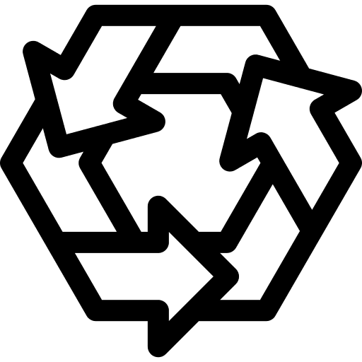 Recycling recycle arrow container icon