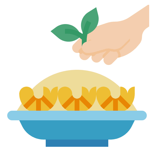 Decoration kitchen cook food icon