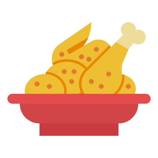 Fried chicken fried chicken chicken leg fried icon