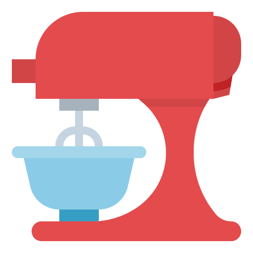 Mixer kitchen utensils furniture and household cooking icon