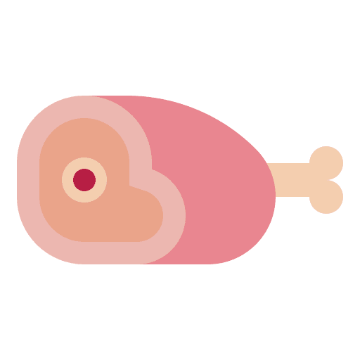 Meat food and restaurant meat steak icon