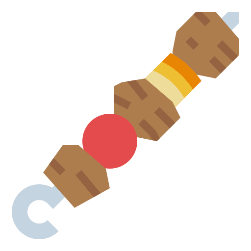 Skewer cook skewer food icon