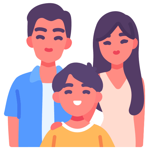 Family life father mother icon