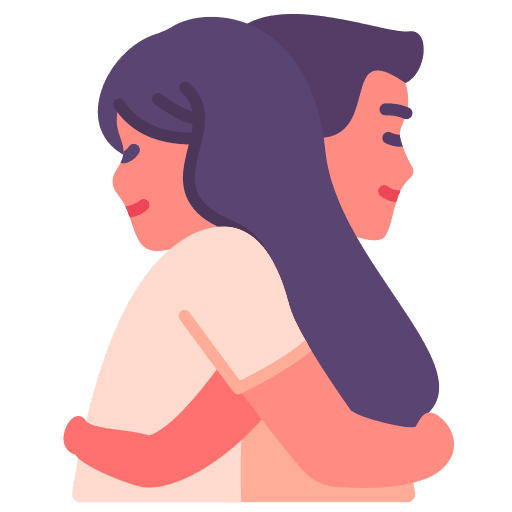 Hug inclusive love and romance reconciliation icon