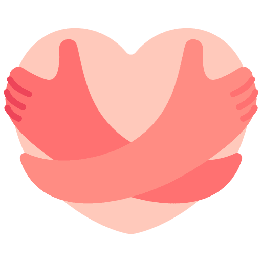 Hug love yourself forgiveness icon