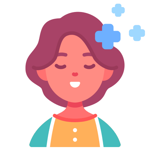 Positive thinking mental plus wellness icon