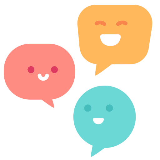 Talking balloon communication happy icon