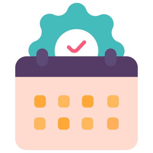 Schedule appointment time and date tasks icon