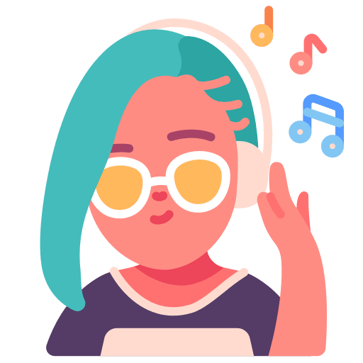 Woman face listening avatar icon