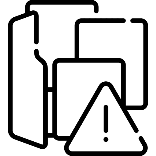 Security breach security folder data icon