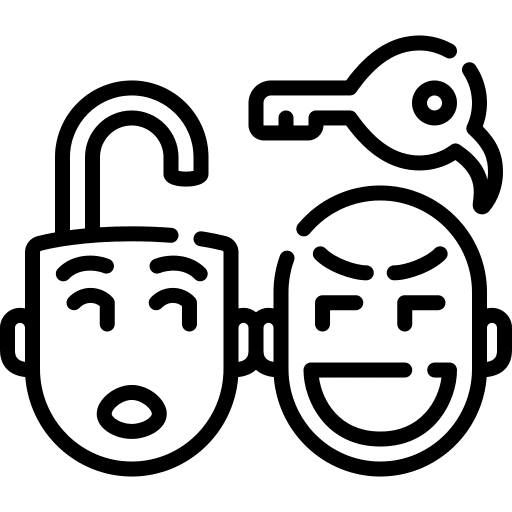 Social engineering marketing information open icon