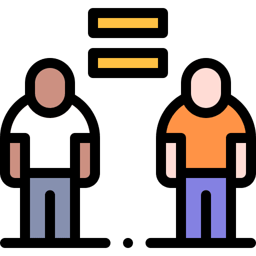 Equality respect equality race icon