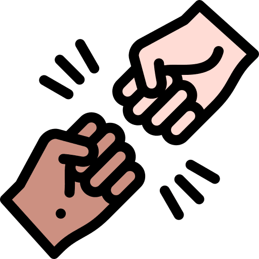 Fists love race love and romance icon