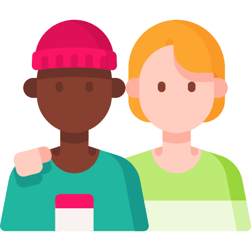 Friend sympathy hug man icon