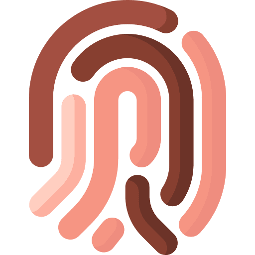 Fingerprint hand touch id unite icon