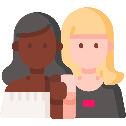 Friend diversity friendship sympathy icon