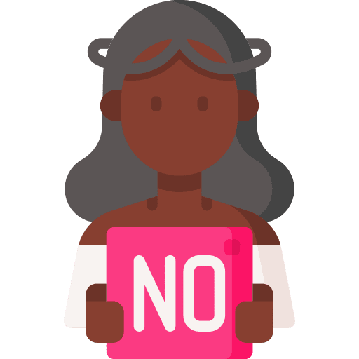 No racism woman respect vindication icon