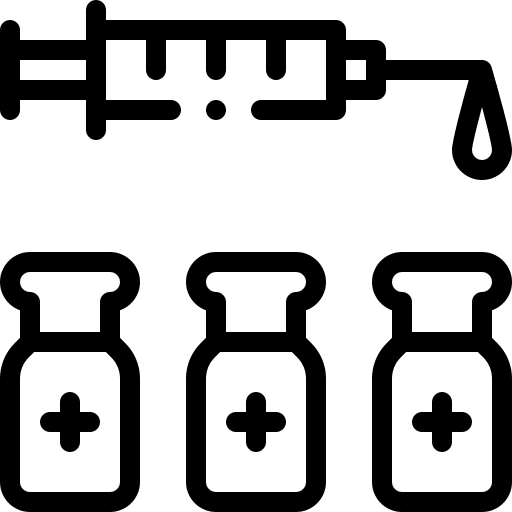 Chemistry bottle pills medicine icon