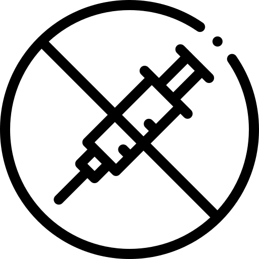 No forbidden vaccine prohibition icon