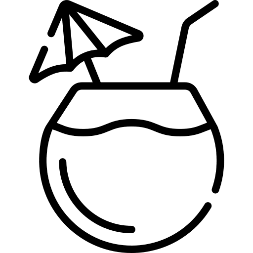 Coconut drink celebration brazil alcoholic drinks icon