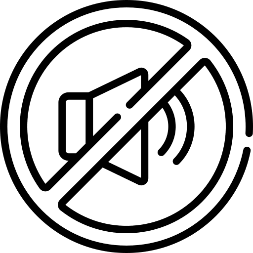 No shouting megaphone silence rest icon