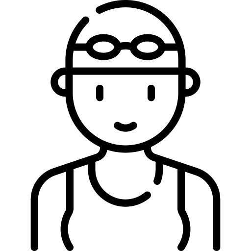 Swimmer avatar occupation people icon