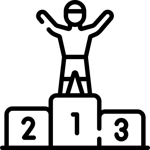 Podium miscellaneous 1 2 3 leaderboard icon