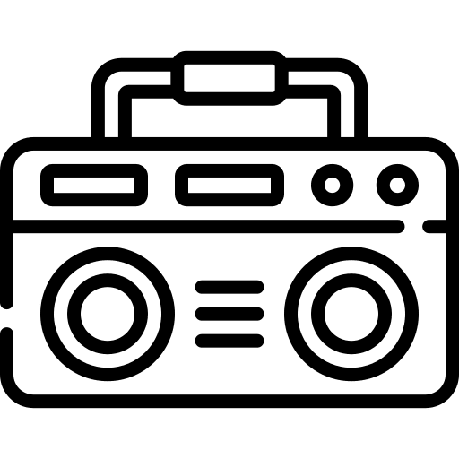 Boombox miscellaneous music and multimedia music icon