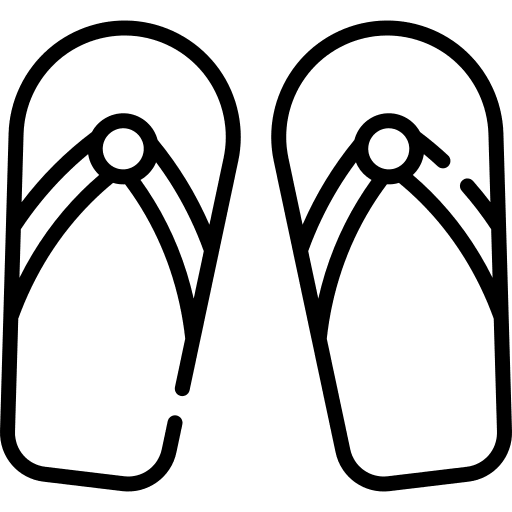 Flip flops sandals wear travel icon