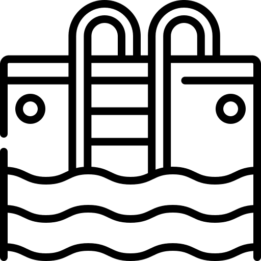 Swimming pool water gym sports and competition icon