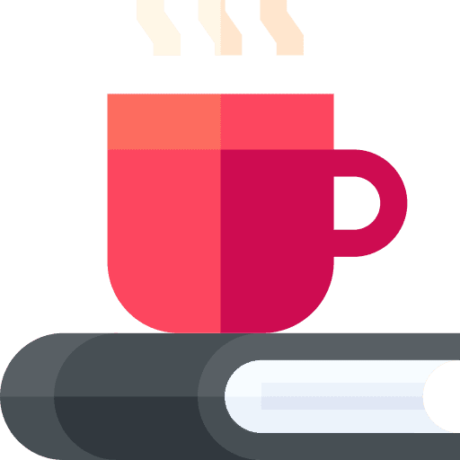 Reading education cup tea icon