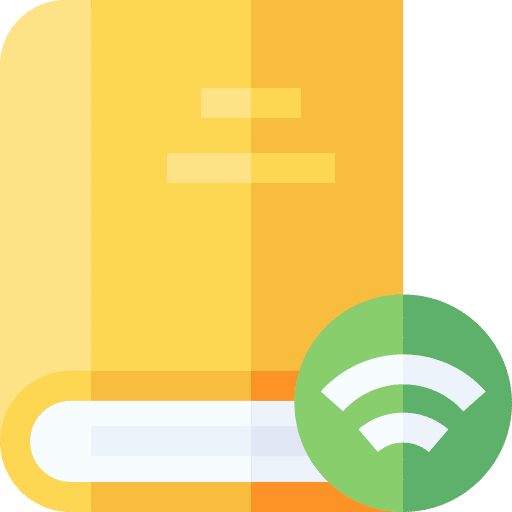 Digital book library novel literature icon