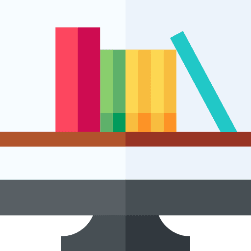 Online library book library monitor icon