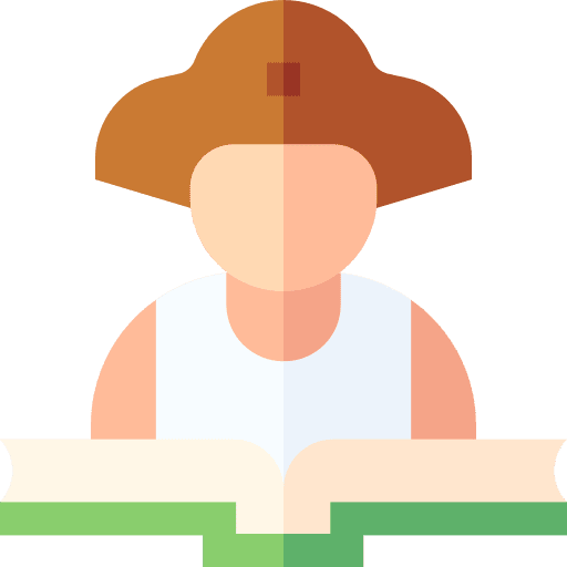 Pirate reading learning education icon